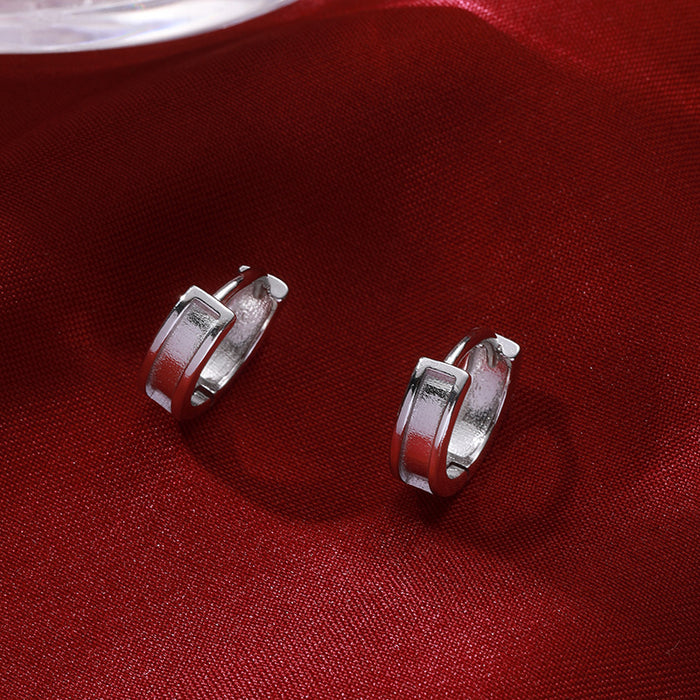 Wholesale jewelry ins wind geometry smooth diamond ear metal drop earrings