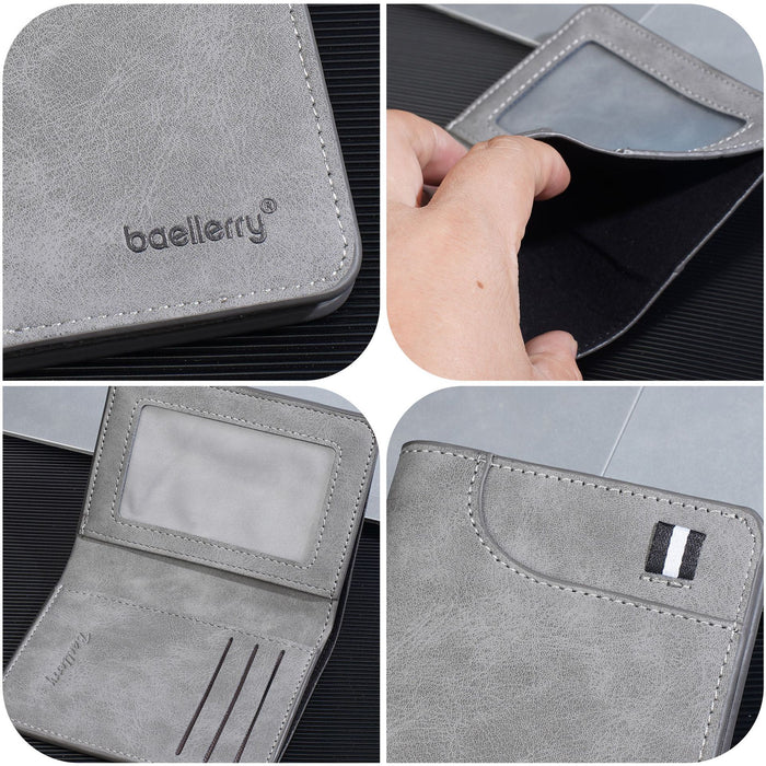 Wholesale Car ing Line Solid Color Thin PU Wallet Fashion Accessory Gift for Daily Matching