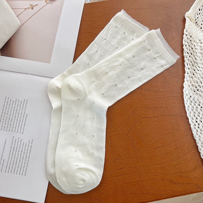 Wholesale Thin mesh breathable socks, long tube stacking socks