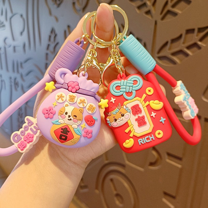 Wholesale Cute 3D Doll Silicone Keychain JDC-KC-MingT144