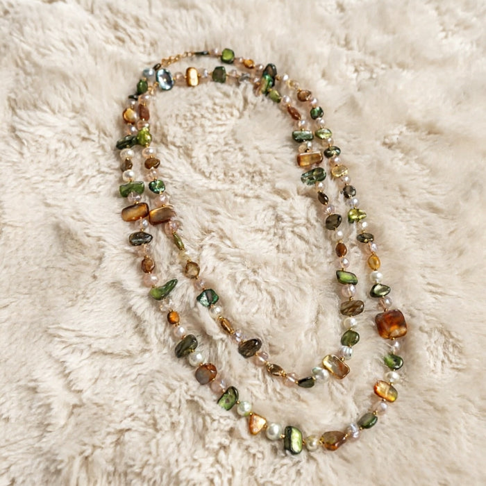 Wholesale Handmade Shell Beaded Necklace Bohemian Colorful Long Pendant Chain Vacation Gift Fashion Accessory