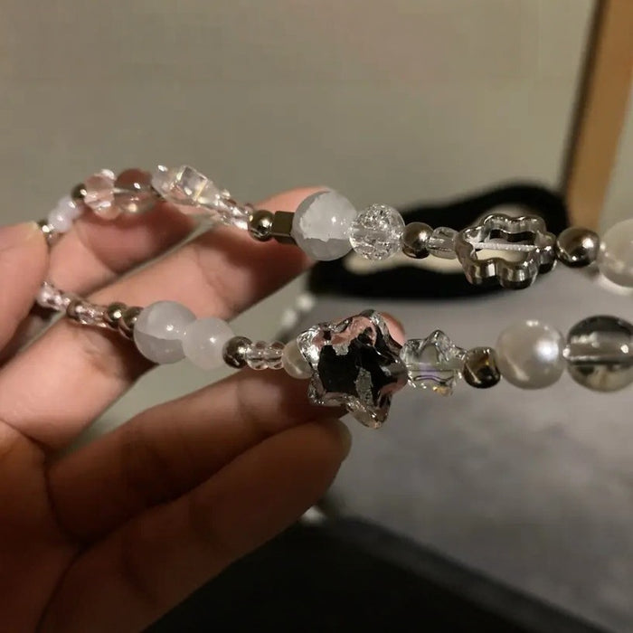 Wholesale Mobile Phone Accessories Pendant Pearl Cat's Eye Five-Pointed Star Crystal Bag Pendant