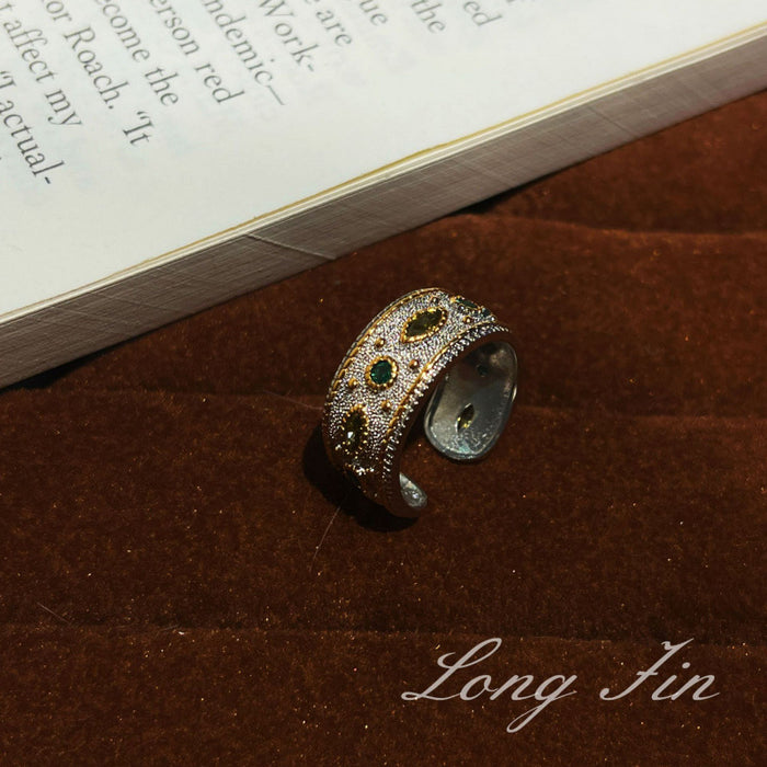 Wholesale Cross Flower Ring Diamond Four-Leaf Clover Ring