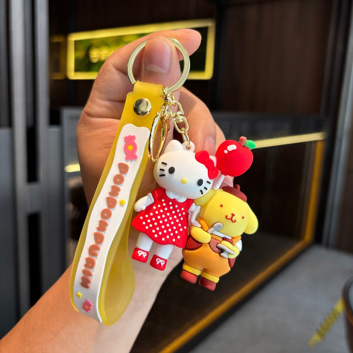 Wholesale 2pcs Cute Cartoon Silicone Keychain Gift Car Key Accessory