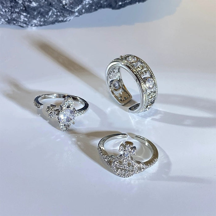 Wholesale Sparkling Diamond Planet Ring