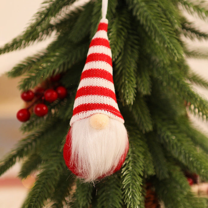 Wholesale Christmas Decorations Christmas Knitted Small Pendant Christmas Tree Faceless Old Man Doll Pendant Small Hanging