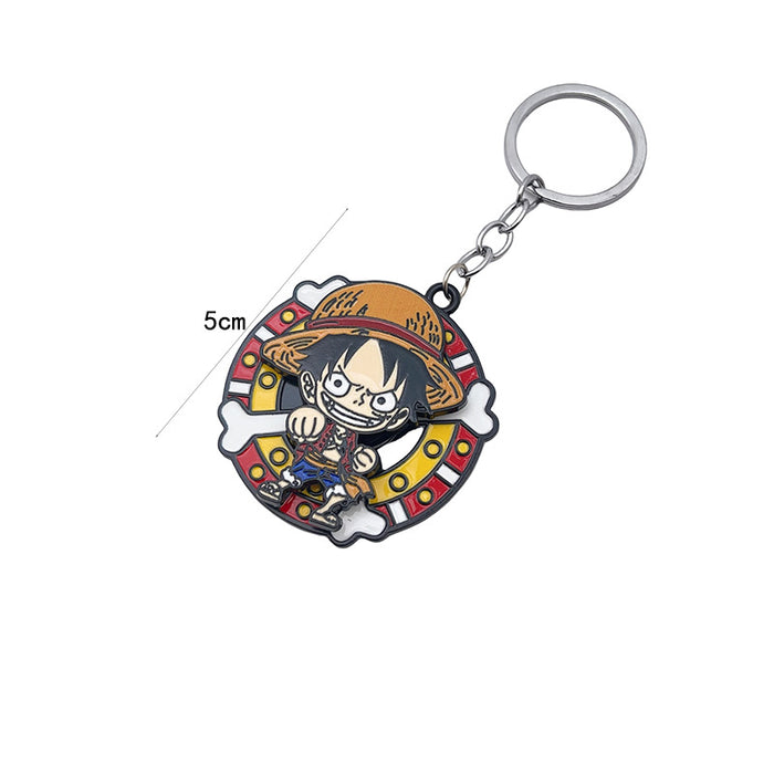Wholesale Anime Merchandise Keychain Metal Rotating Pendant
