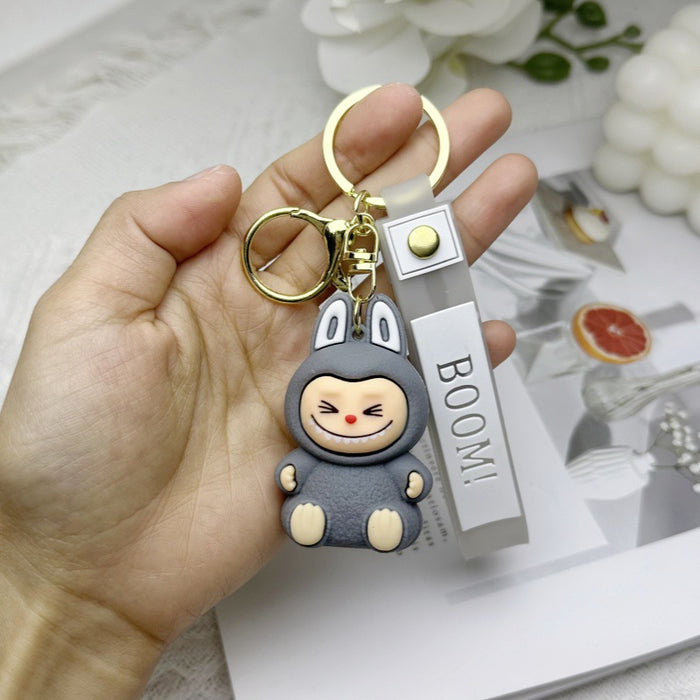 Wholesale Plush toy key pendant for couples, cute plush keychain cartoon