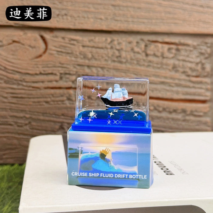 Wholesale Oil Drops Liquid Sand Bottle Acrylic Oil Ornaments Dripping Lucky Cat Oil Leakage Small Gift
