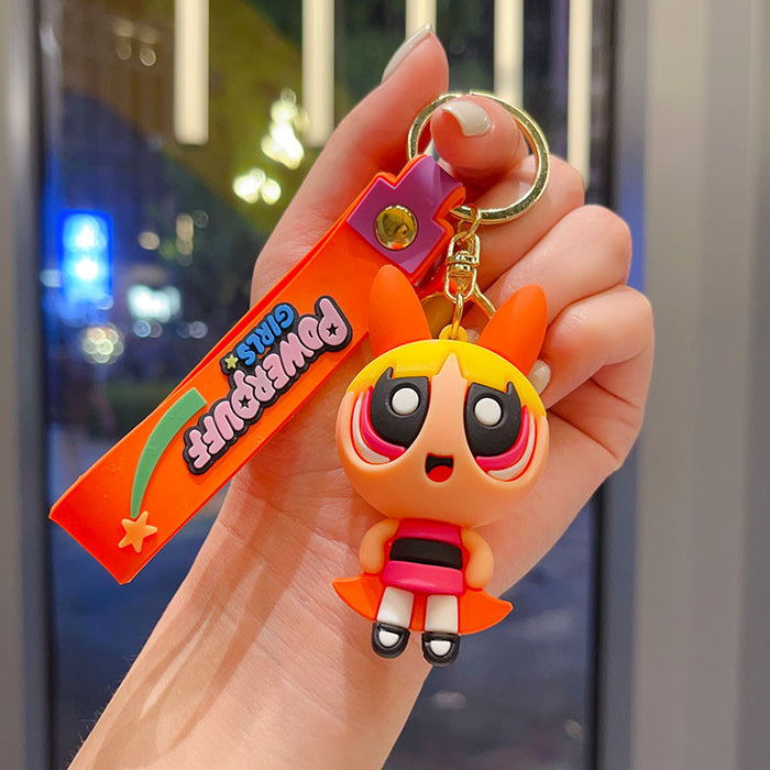 Wholesale Power puff Girls Keychain Cute and Small Gift