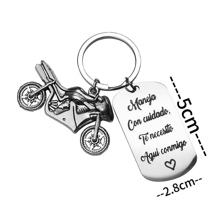 Wholesale Thank You Gift Inspirational Keychain Motorcycle Accessories Stainless Steel Keychain