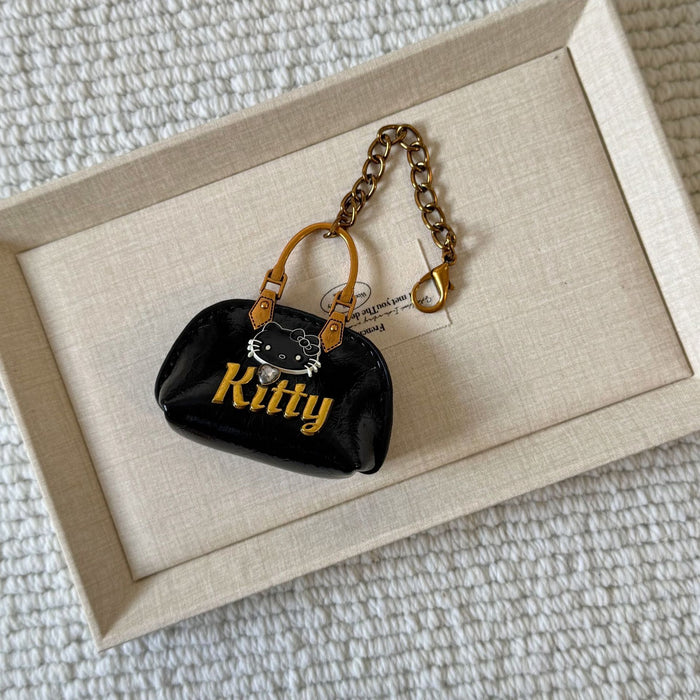 Wholesale Handmade leather small bag keychain