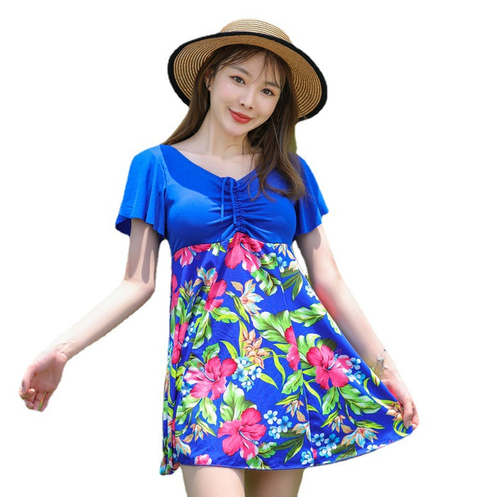 Wholesale Split swimsuit for women, conservative, covering belly, fat, loose, hot spring swimsuit