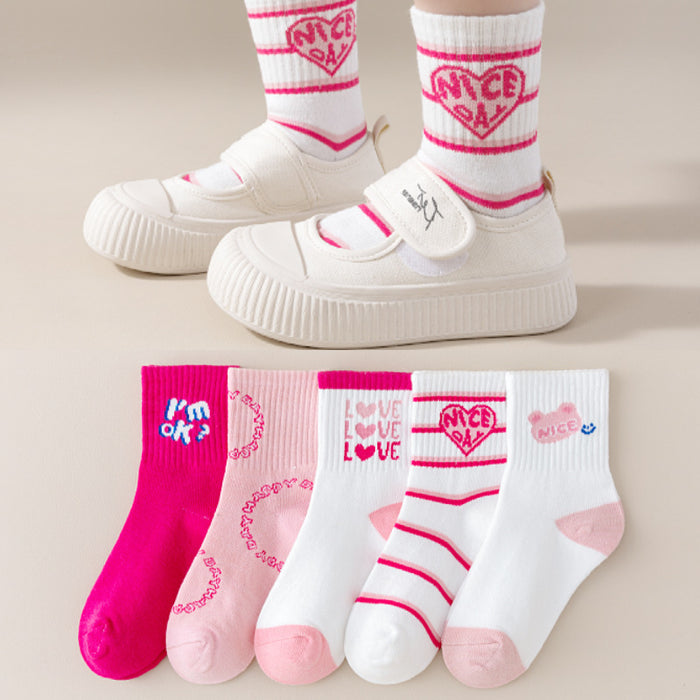 Wholesale 5pcs children' s socks baby sports socks large children' s stockings