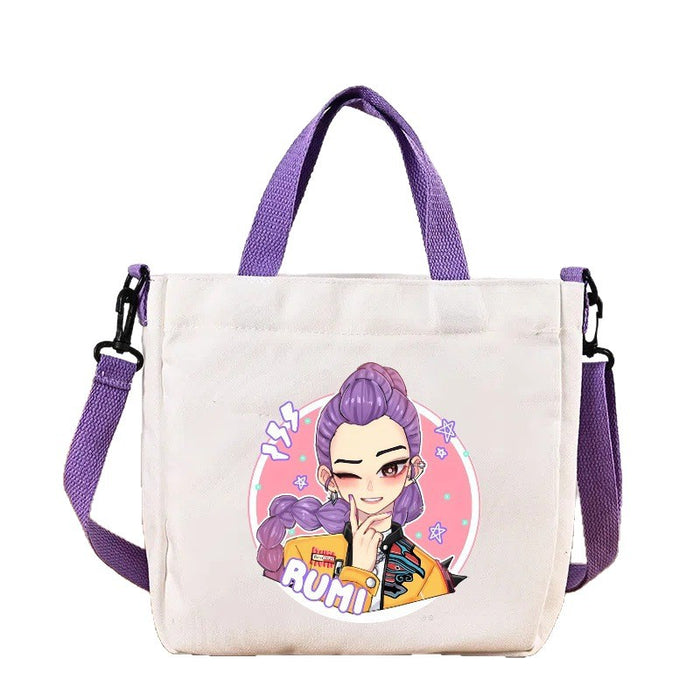 Wholesale KPOP Cartoon Print Canvas Crossbody Shoulder Bags