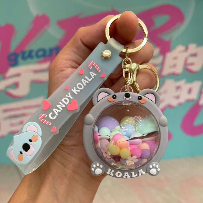 Wholesale Acrylic oiled peach keychain couple bag pendant car keychain pendant small gift