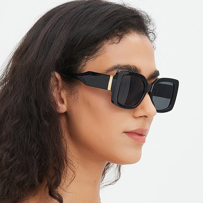 Wholesale Box retro sun personality gradient color high-end sunglasses large frame trendy street photography glasses