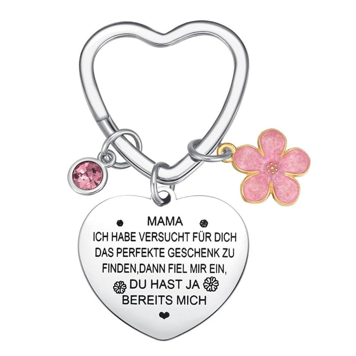 Wholesale Stainless steel engraved keychain Mother's Day gift