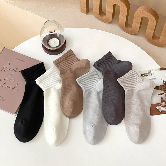 Wholesale Socks made of pure cotton thin mesh breathable short tube men's socks versatile casual socks
