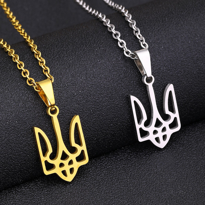 Wholesale Fashion pendant, stainless steel necklace, versatile feminine style, geometric titanium steel lock chain