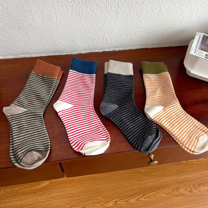 Wholesale Stacked socks, striped socks, college style tube socks