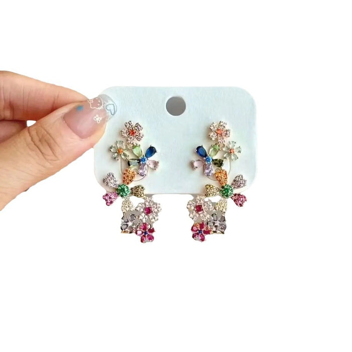 Wholesale three-dimensional flower earrings earrings niche high-end jewelry