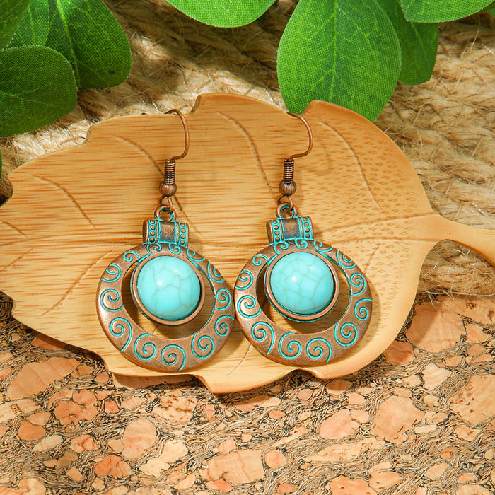 Wholesale Bohemian Geometric Tassel Earrings Set - Zinc Alloy Electroplated Boutique Resale Jewelry