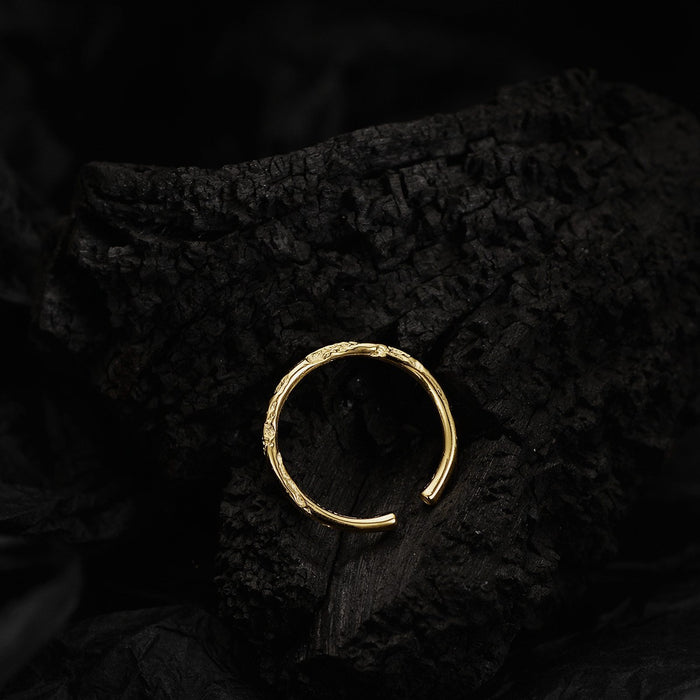 Wholesale S925 sterling silver ring wholesale fashion girls fine ring texture