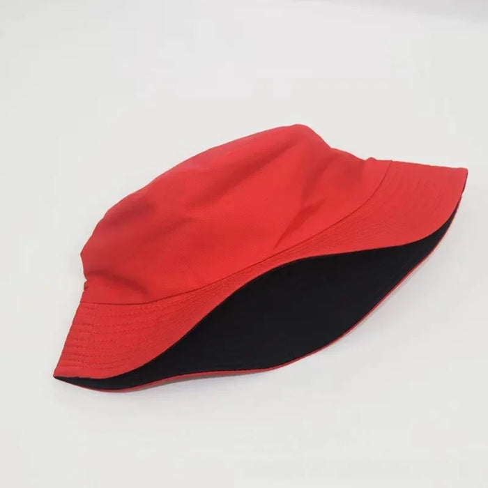 Wholesale Solid color double-sided fisherman hat versatile casual sunshade and sun protection basin hat