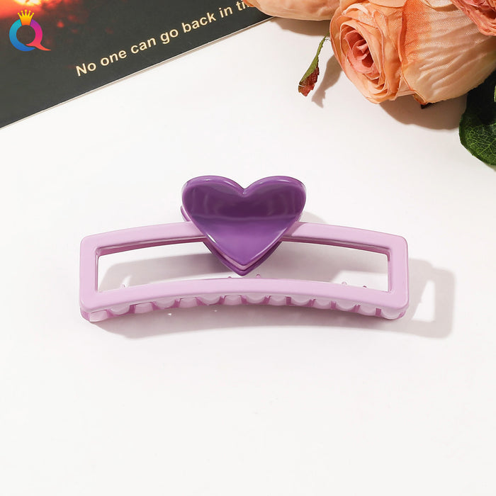 Wholesale Resin Small Heart Hairpin JDC-HC-Yiyue006