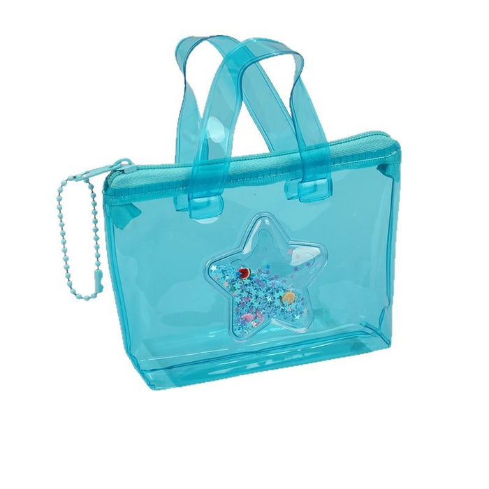 Wholesale Star Jelly Transparent PVC Coin Purse Earphone Pouch Bag Charm Gift