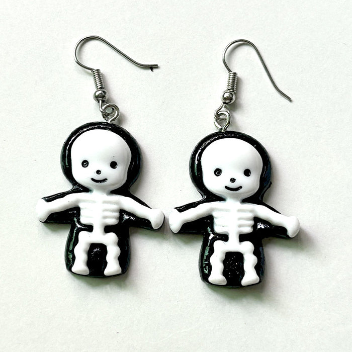 Wholesale Halloween Pumpkin Skull Ghost Earrings JDC-ES-Zhanh009