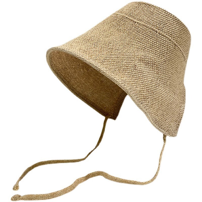 Wholesale Cotton and Straw Sun Hat Summer Big Brim Riding Sun Hat
