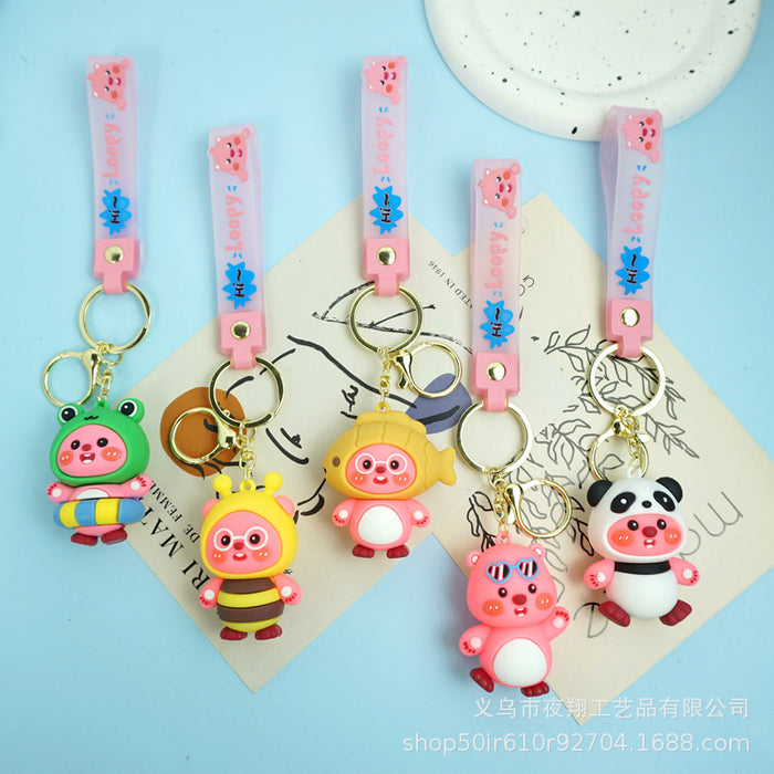 Wholesale Rubber Cartoon Doll Keychain JDC-KC-Yexiang015