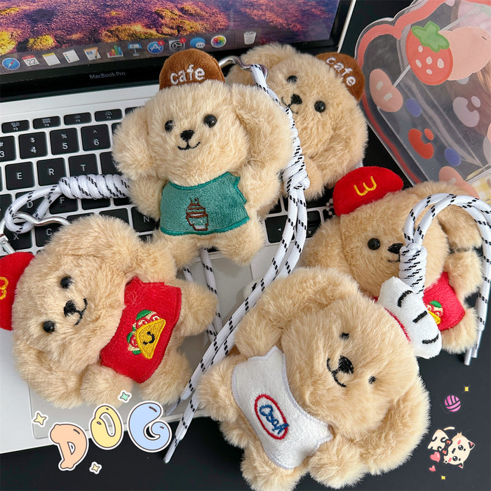 Wholesale Puppy Plush Toy Pendant for Girls' Bags Keychain Accessory