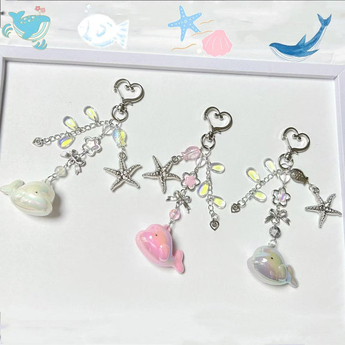 Wholesale Whale Starfish Girl Sweet Girl Keychain Bag Pendant Headphone Pendant