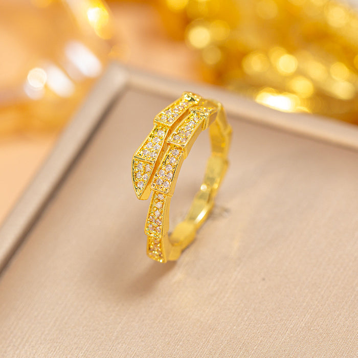 Wholesale Vintage Gold Plated Geometric Hollow Out Ring Adjustable Jewelry Accessory MOQ≥2