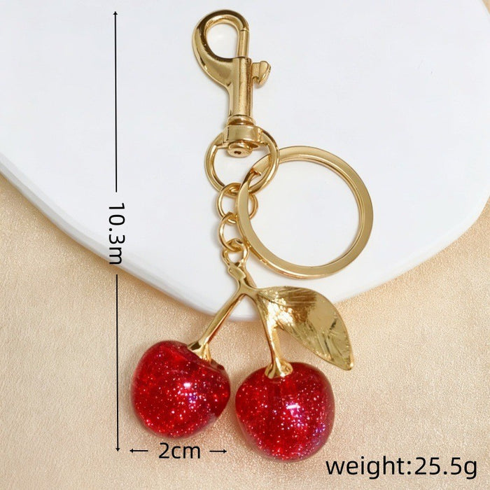 Wholesale Cherry Keychains Simulation Fruit Bag Pendant