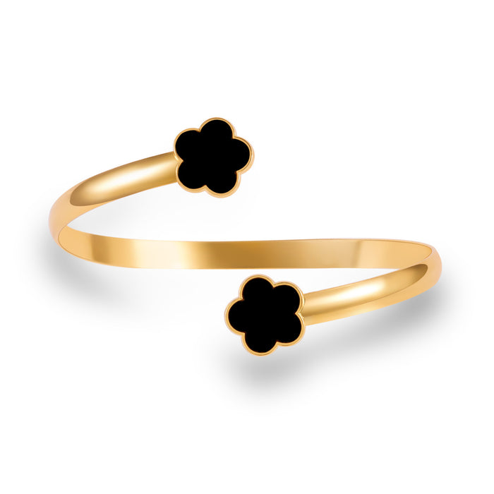 Wholesale Flower arm bracelet simple and versatile elegant temperament women' s hand jewelry open adjustable arm ring