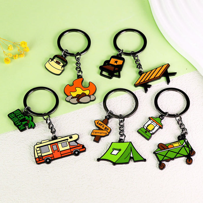 Wholesale Camping Equipment Metal Small Pendant  Keychain