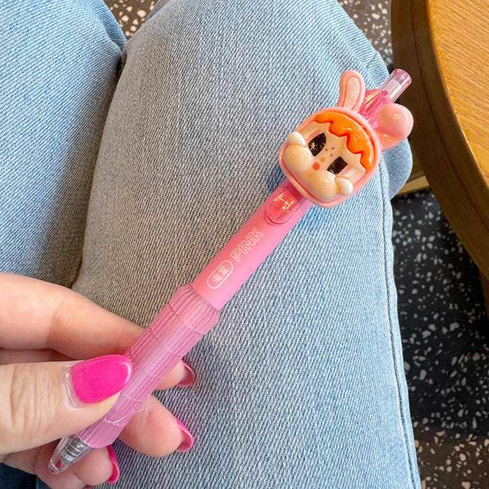 Wholesale Cute creative gel pen with push-button popular on the internet,  large capacity for students