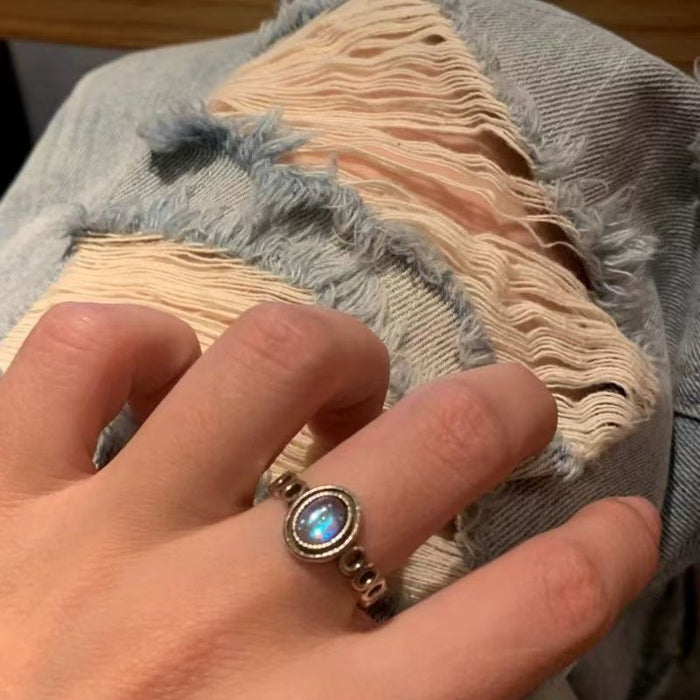 Wholesale Dressed Middle Aged Ring vintage Ring Opening Adjustable Devil's Eye