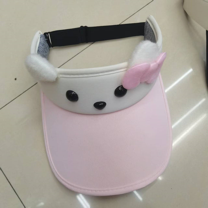 Wholesale Butterfly knot color blocked empty top sun hat, new casual versatile sun protection and UV protection sun hat