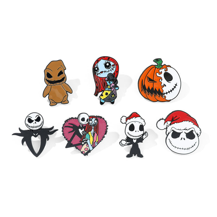 Wholesale  Brooch Cartoon Funny Skull Scream Chainsaw Horror Clown Metal Badge