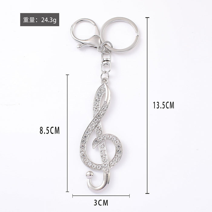 Wholesale Rhinestone Letter Note Keychain Metal Backpack Pendant