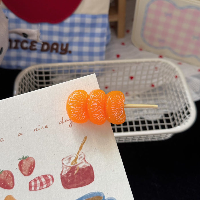 Wholesale Cute Strawberry Candy Fruit Hair Clip Duckbill Resin Hair Accessory For Everyday Styling