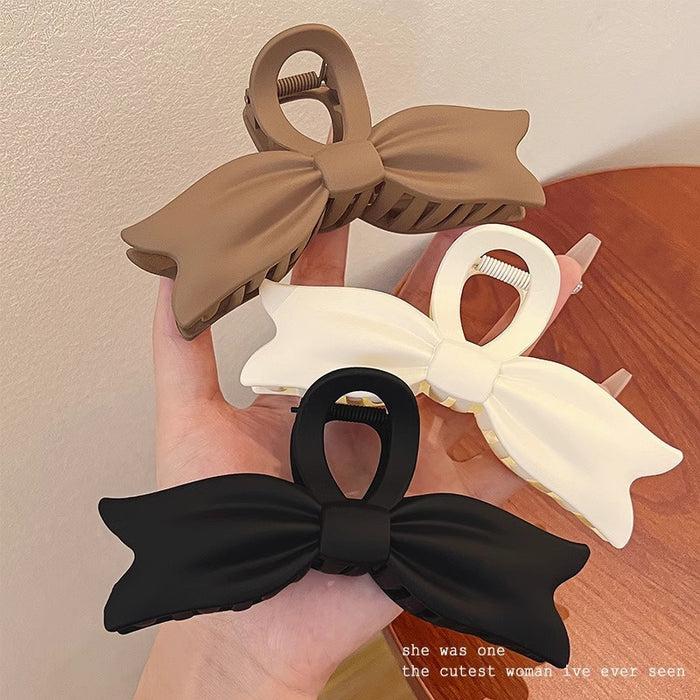 Wholesale Frosted Bow Clip Women's Hair Clip Large Hair Clip Shark Clip Headwear