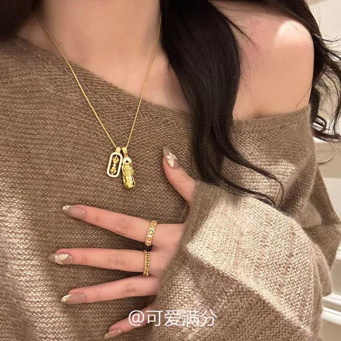 Wholesale Gold pendant necklace, high-end clavicle chain