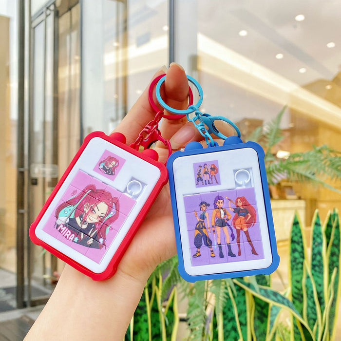 Wholesale K-POP handheld puzzle PVC keychains