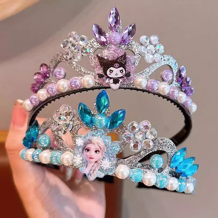 Wholesale Cute cartoon kids'  rhinestone crown headband
